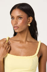 Bubble hem peplum top