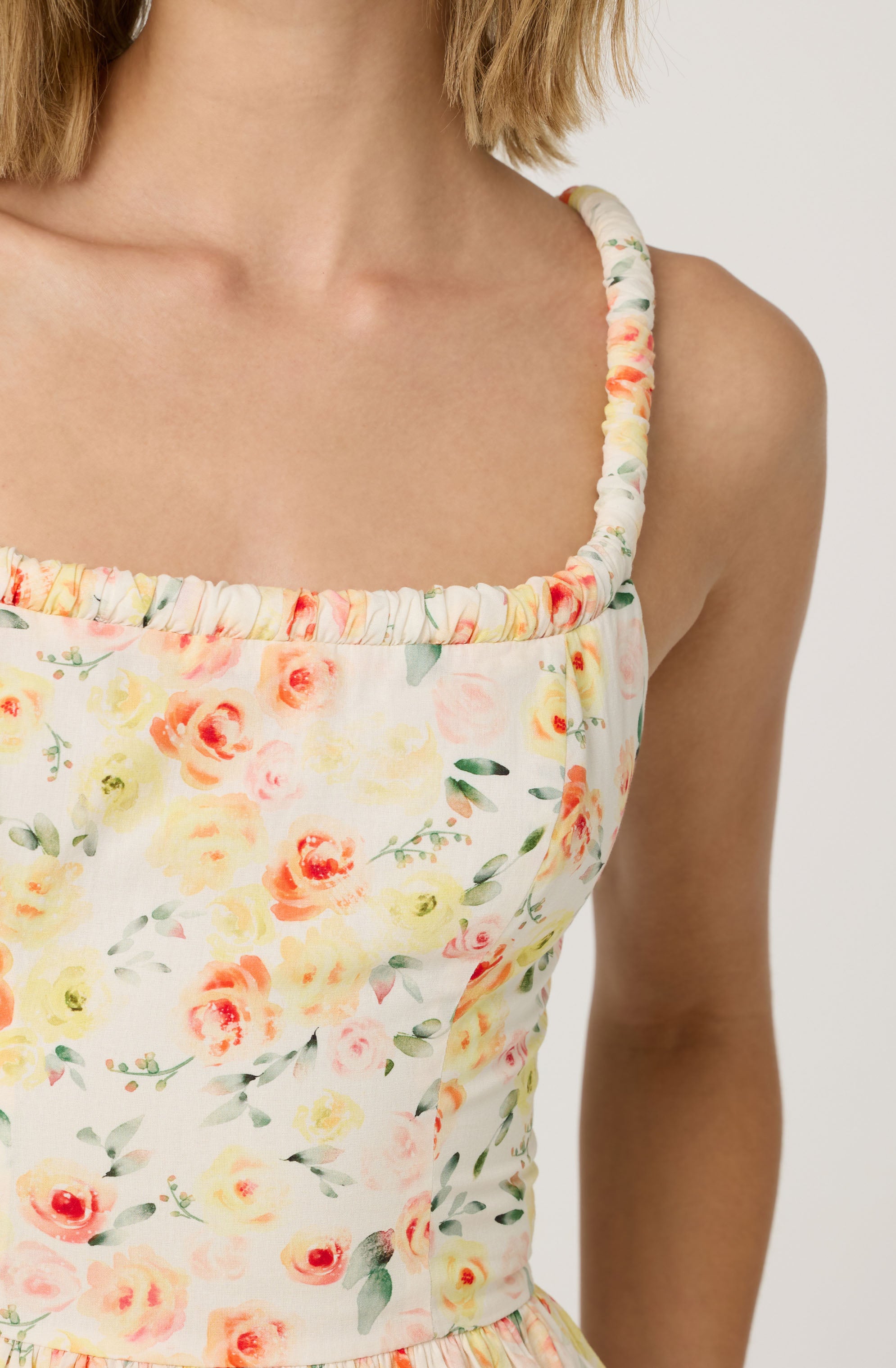 Bubble hem peplum top