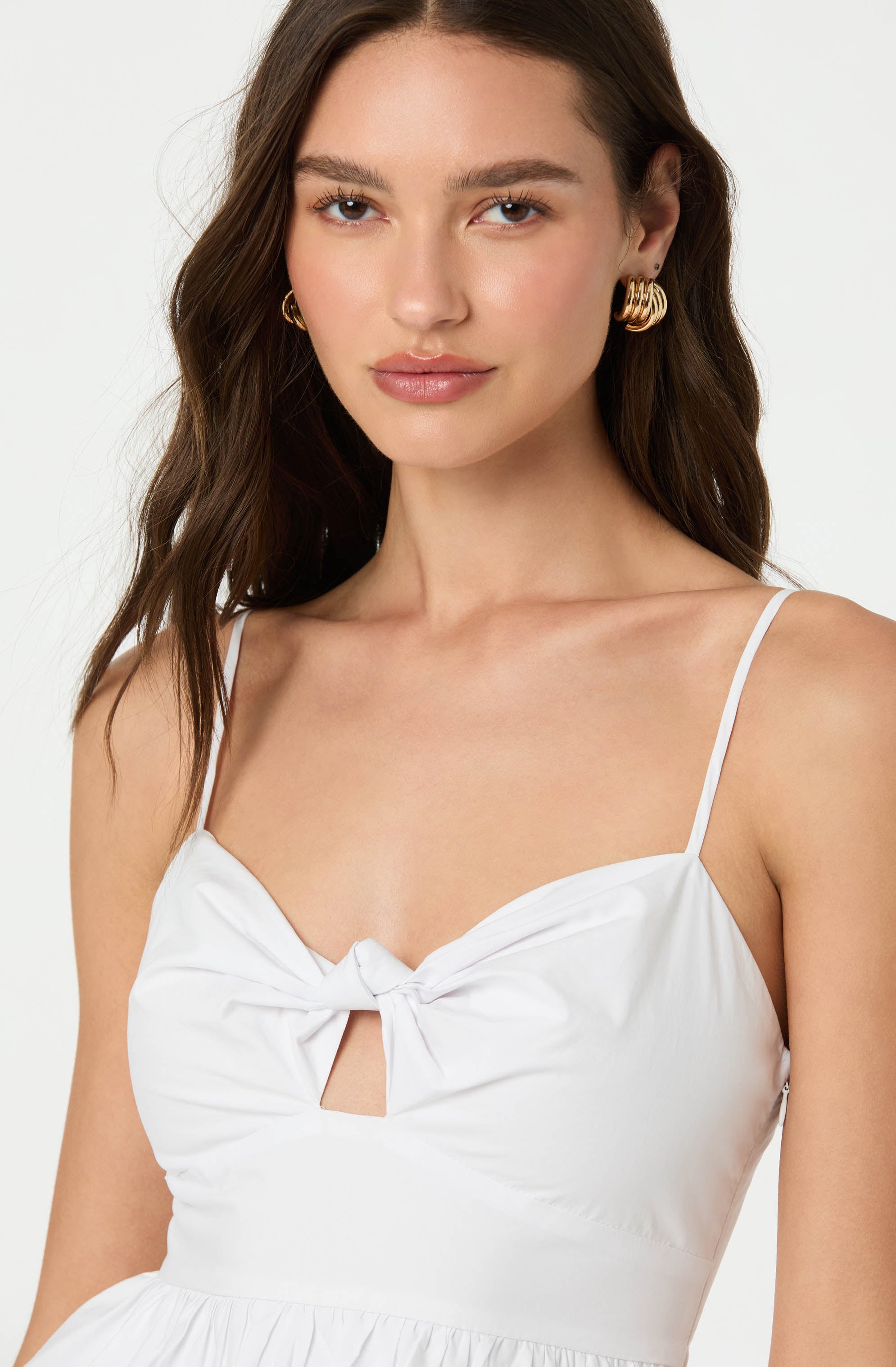 Cutout Bubble Peplum Top
