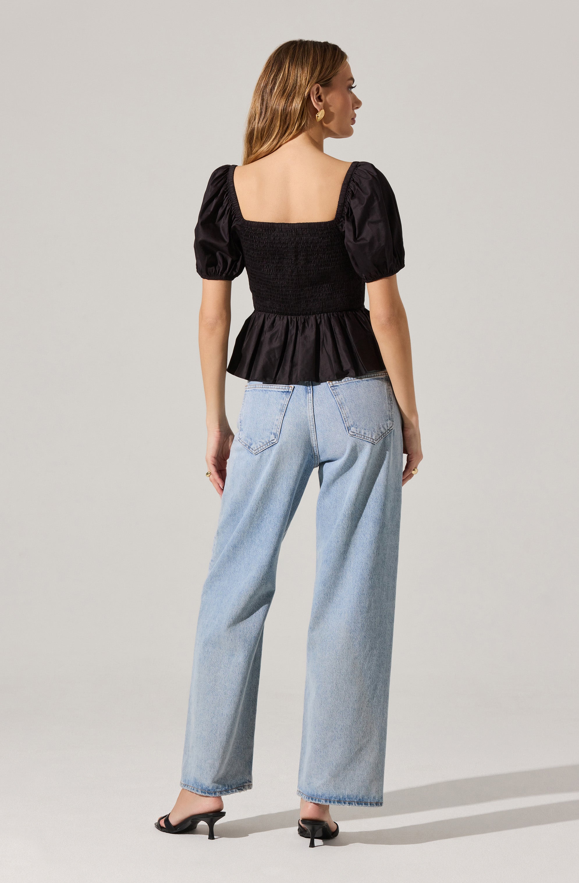 Bow Front Peplum Top