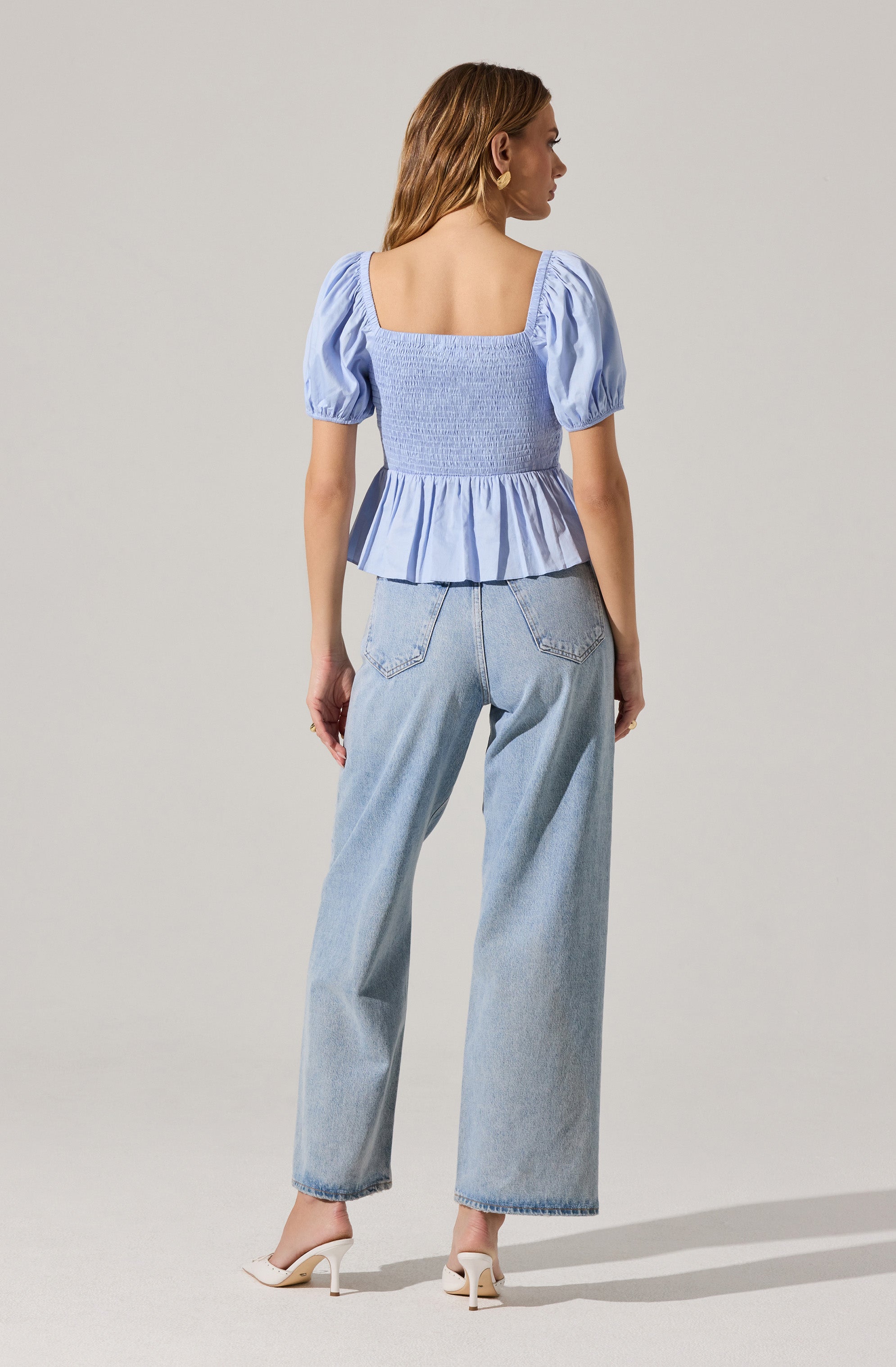 Bow Front Peplum Top