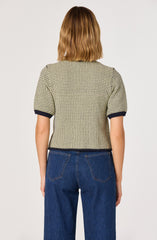 Contrast Bow Front Cardigan