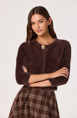 Fuzzy Cropped Cardigan