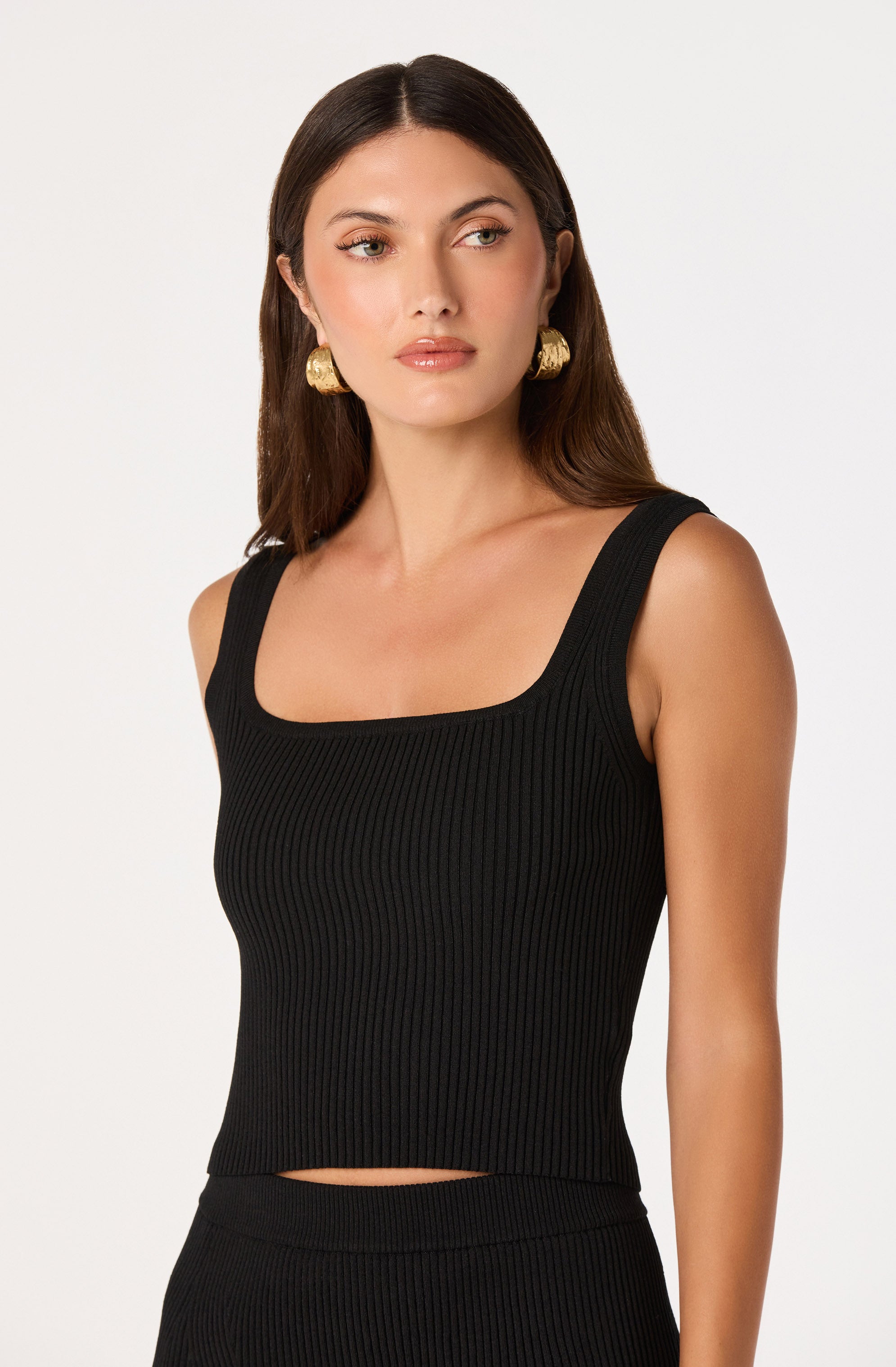 Halie Ribbed Knit Sweater Tank