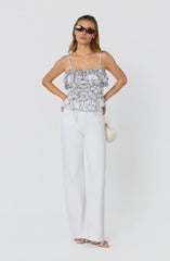 Brynn Ruched Peplum Top