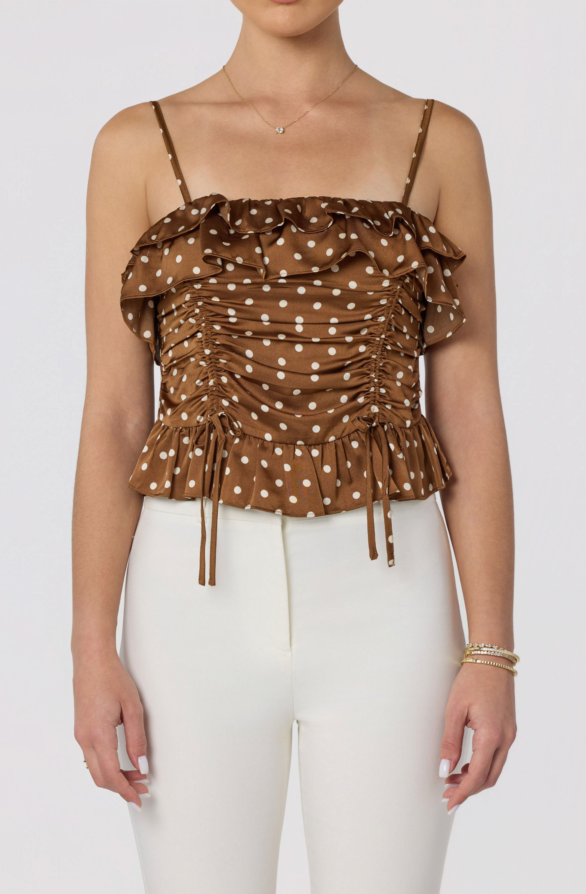 Brynn Ruched Peplum Top