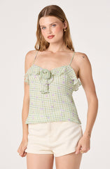 Gianna Rosette Ruffle Sweetheart Tank