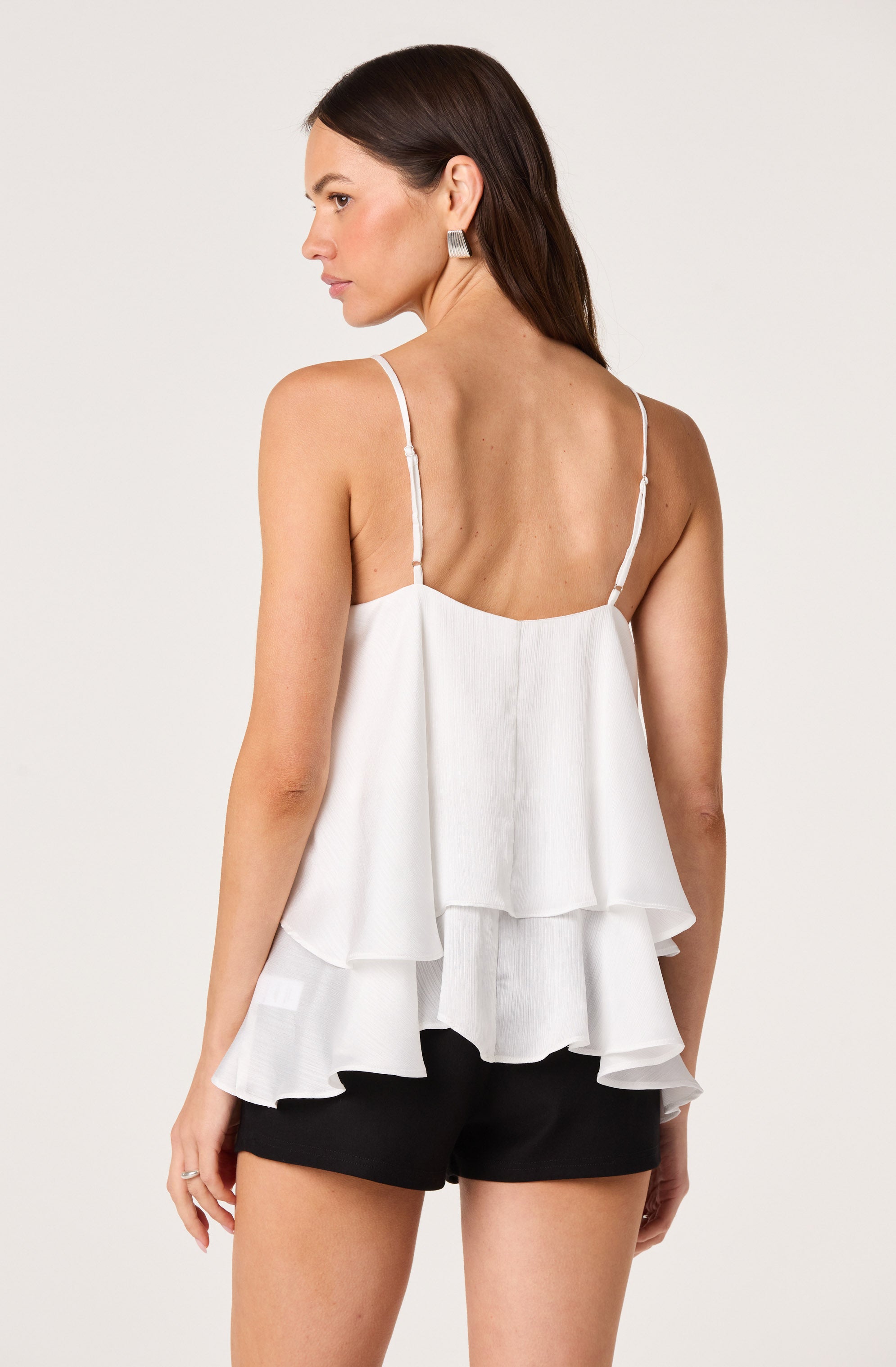 Beara Satin Lace Trim Tank Top