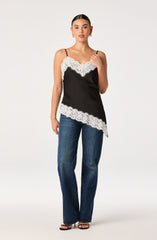 Analise Lace Trim Asymmetric Tank