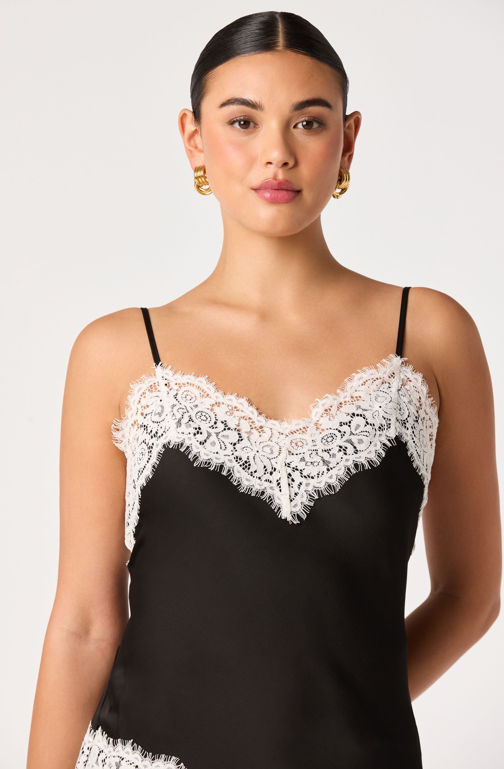 Analise Lace Trim Asymmetric Tank
