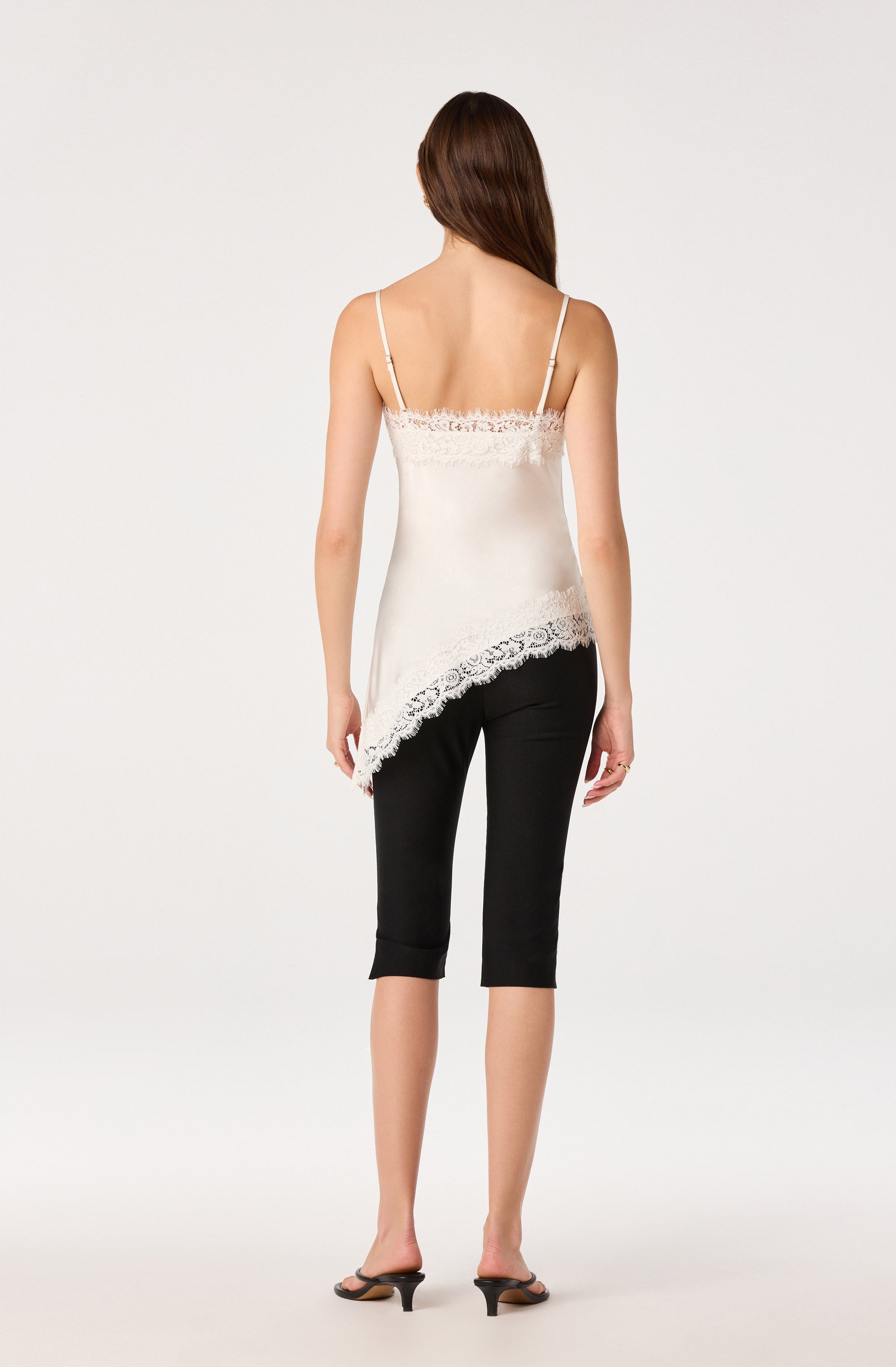 Analise Lace Trim Asymmetric Tank