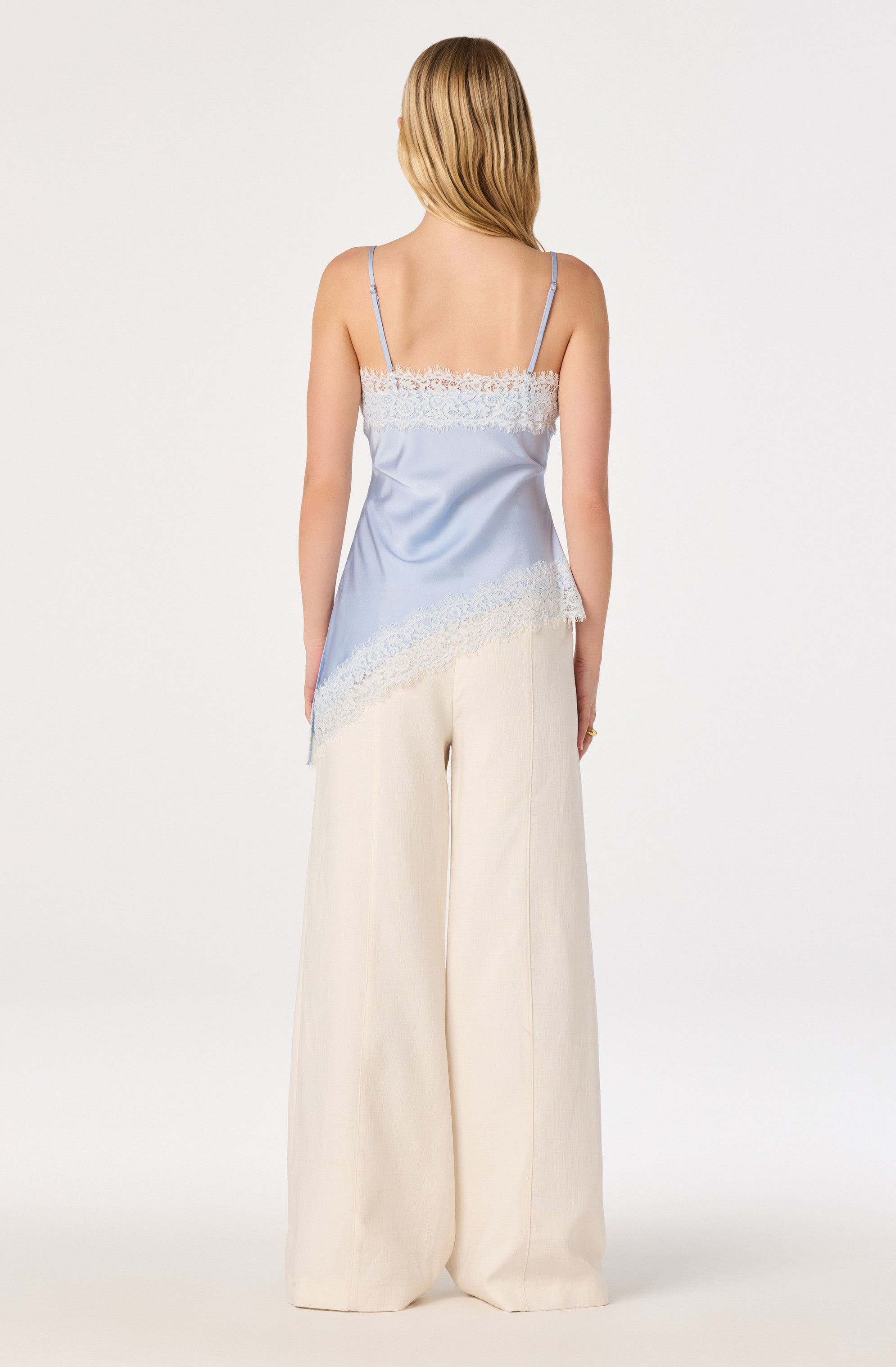 Analise Lace Trim Asymmetric Tank