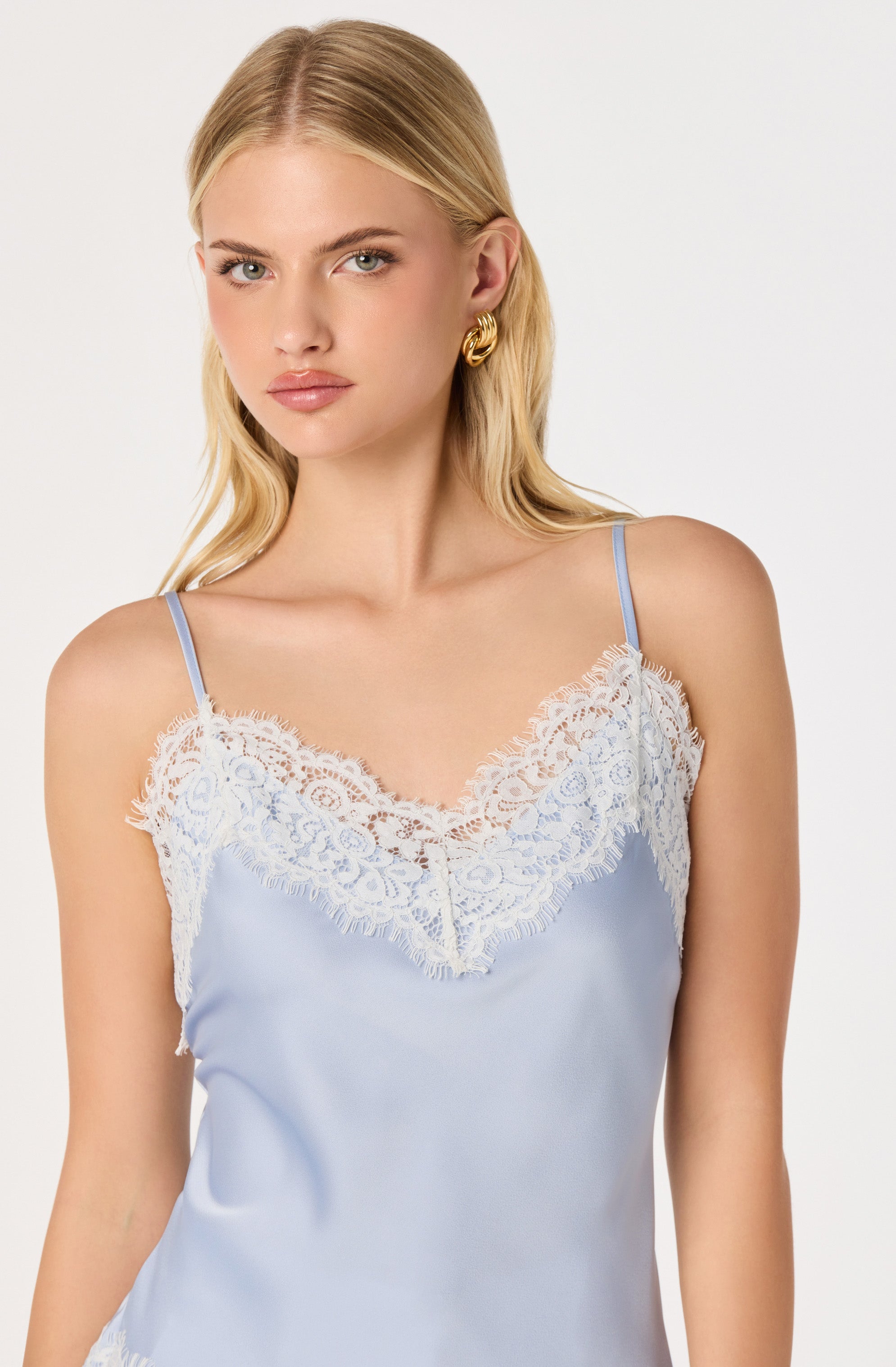 Analise Lace Trim Asymmetric Tank