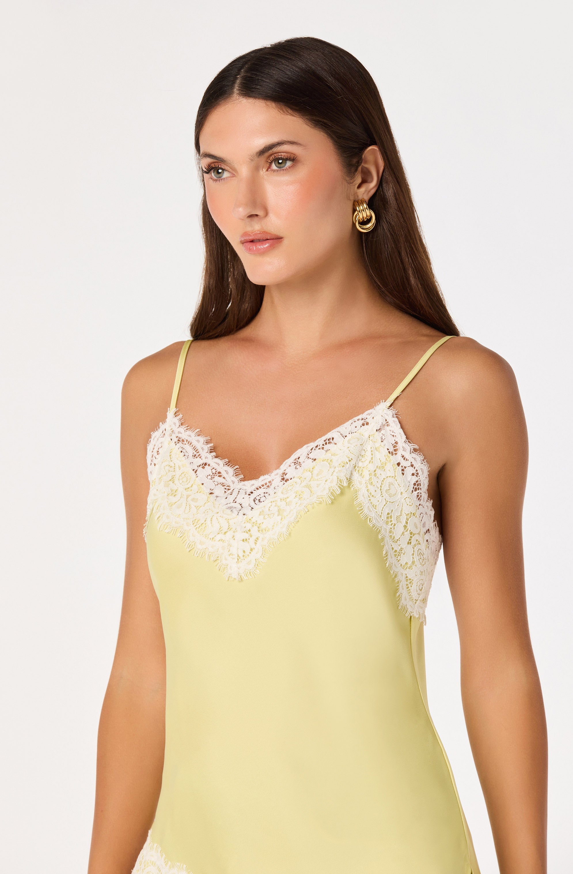 Analise Lace Trim Asymmetric Tank