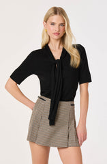 Agatha Scarf-Tie Knit Sweater