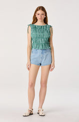 Bianca Gingham Smocked Tiered Top