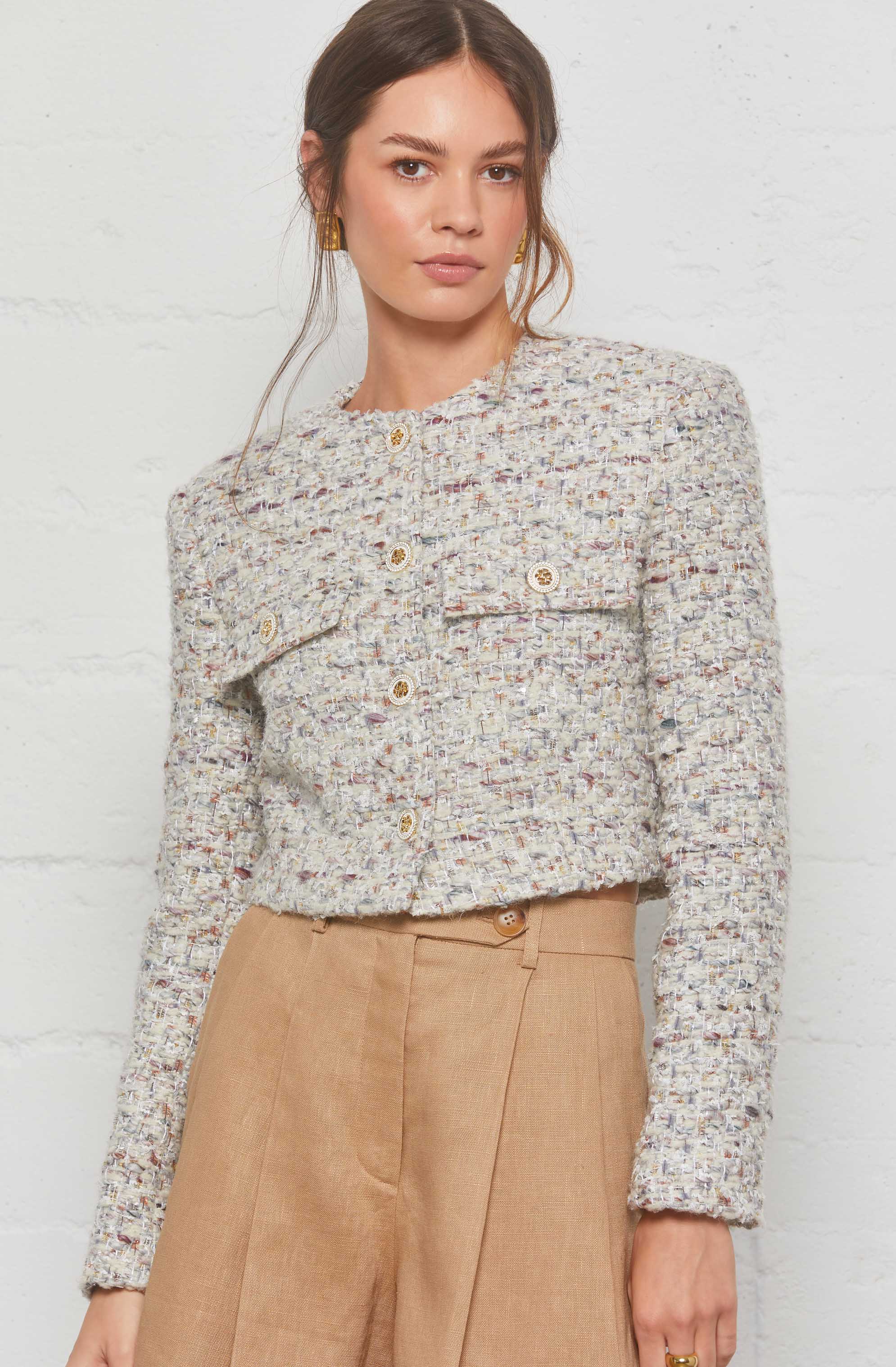 Covina Cropped Tweed Jacket